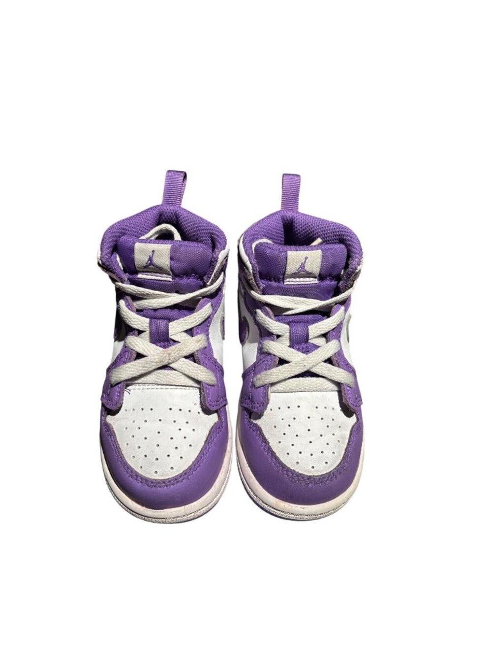 Air Jordan 1 Mid Toddler Shoes Purple/White Size 8C